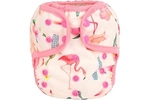 Sigzagor Baby Cloth Diaper Cover Nappy One Size Reusable for Girls (Flamingo Cactus)