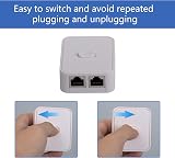 CERRXIAN 2 Port RJ45 Network Switch Splitter Selector Box 100M Plug and Play view 3