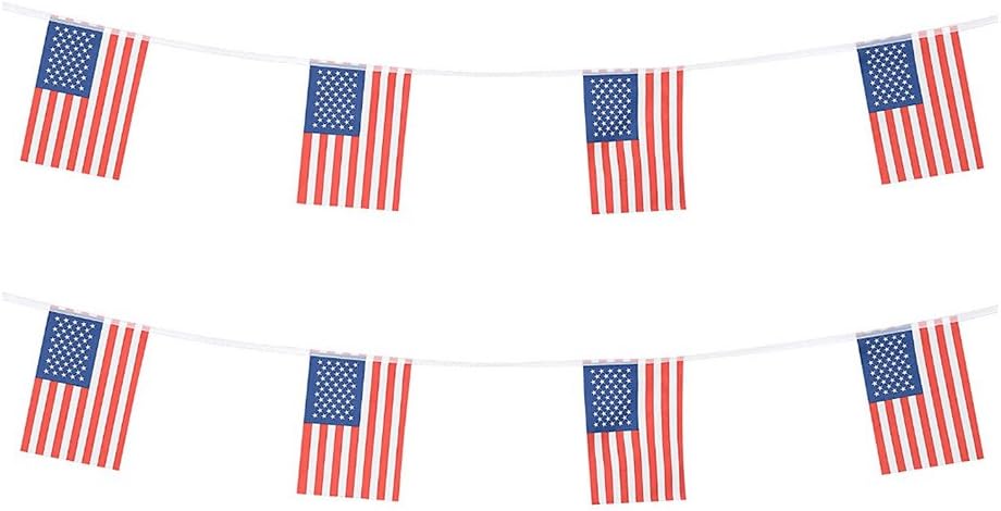 KalaBear American Flags,USA Flags,US National Country World Pennant Flags Banners String for Classroom Garden Olympics Festival Grand Opening Bar Sports Clubs Party Events Decorations