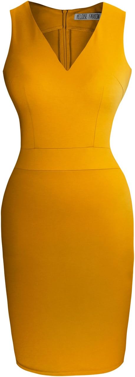 Sylvestidoso Women's Bodycon Sleeveless V-Neck Little Cocktail Party Dress