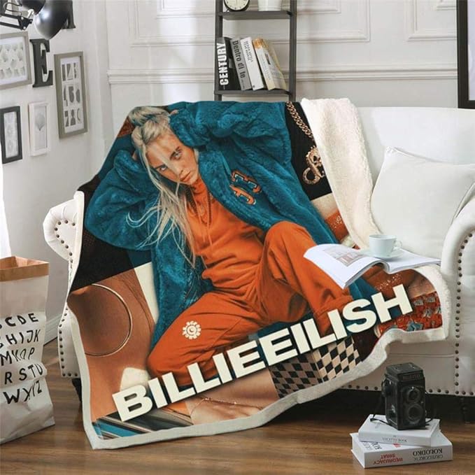 LIFUQING Inicio Manta Billie Eilish Singer Blanket 3D Office Fashion