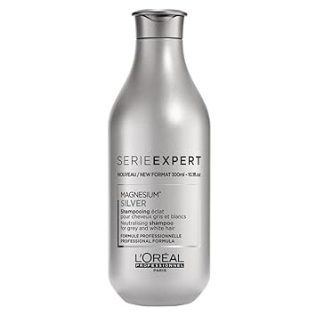 L'Oreal Serie Expert Magnesium Silver Neutralising Hair Shampoo, 300ml (Grey and White)