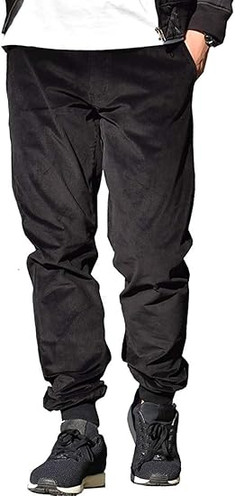 Amazon ブラックホース コーデュロイパンツ メンズ ジョガーパンツ リブアンクル 大きいサイズ アメカジ ストリート ロングパンツ 通販