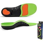 Datirzyx Plantar Fasciitis Insoles High Arch Support Insoles Pain Relief 250LB+ Flat Feet Orthotics Inserts Heavy Duty Support Shoe Insoles for Men and Women (XS（Men 4.5-6.5/Women 5.5-7.5）, Green)