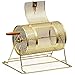 Topeakmart 11 Inch x 8 Inch Raffle Ticket Drum Brass Plated Casino Spinning Bingo Drum