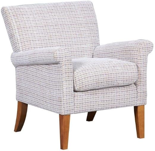 The Balmoral Quality Tartan Fabric Accent Chair Barley Weave