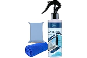 POLIXEL Glass Anti Fog Spray for Car Windshield - Windows Defogger Instantly Prevents Fog on Glasses, Car Windows, Mirrors & Goggles - Streak-Free, Safe for All Surfaces - 5OZ/150ML
