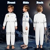 Aomig Kids Astronaut Costume Unisex Space Jumpsuit Helmet Glove Set view 3