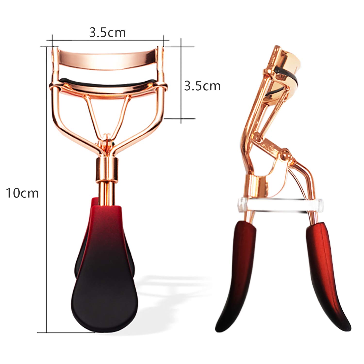 JDO Eyelash Curler Professional Lash Curler with Spring Loaded Extra Curl Eye Lash Curlers No Pinching Makeup Tool for Eyelashes Fits All Eye Shape (Rose Gold) : Beauty