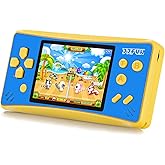JJFUN Portable Game Console for Kids – 3.2" Screen, 168 Built-in Classic Games, Plug & Play on TV, Rechargeable, No WiFi Needed, Ideal Gift for Boys & Girls, Great for Travel, Holidays & Birthdays