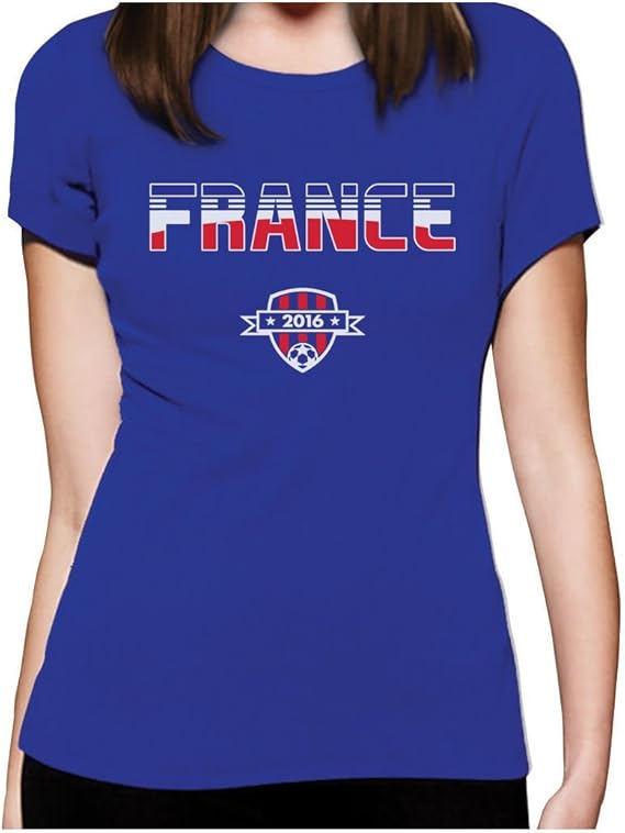 France Soccer Team 2016 Football Fans Women Fitted Top TShirt XXLarge