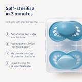 MAM Air Soothers 12 Months Plus 2 Pack with Sterilisable Travel Case Blue Grey view 5