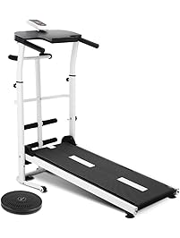 Folding Multifunctional Manual Treadmill Running Machine for Fitness Exercise with Sit-ups, Waist Exercise