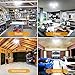 Onforu 100W LED Garage Light, 11000LM Deformable Tribrite LED Garage Ceiling Lights, 5000K Daylight White Triple Glow Working Light with Plug, LED Shop Light for Garage, Warehouse, Basement