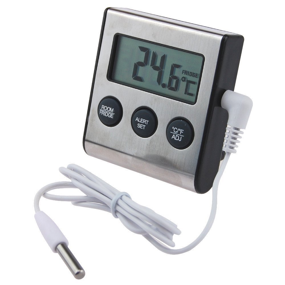 Digital Fridge Thermometer With Hi Lo Temperature Waring Alarm and Max