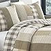 Eddie Bauer - Twin Quilt Set, Cotton Reversible Bedding with Matching Sham, Home Decor for All Seasons (Fairview Sand, Twin)