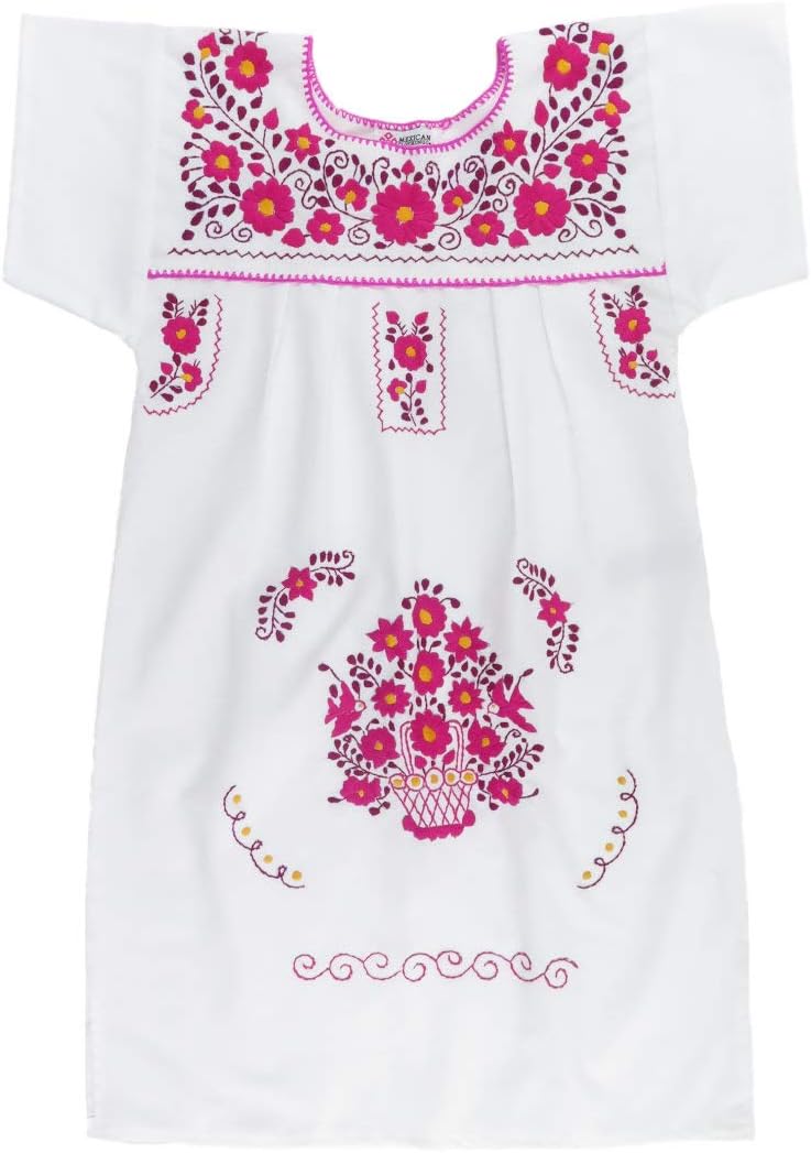 Mexican Clothing Co Womens Mexican Dress Peasant Tehuacan Manta