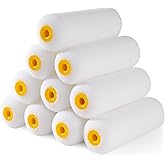Mister Rui Mini Foam Paint Rollers, 4 Inch Paint Rollers 10 Pack | High Density Small Paint Roller Refills 4 Inch, High Absorption Sponge Paint Roller for Painting Wall, Trim, Touch-ups, Doors