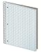 1InTheOffice Graph Ruled Spiral Notebook, Quad Ruled Notebook Spiral, 100 Sheets, 8