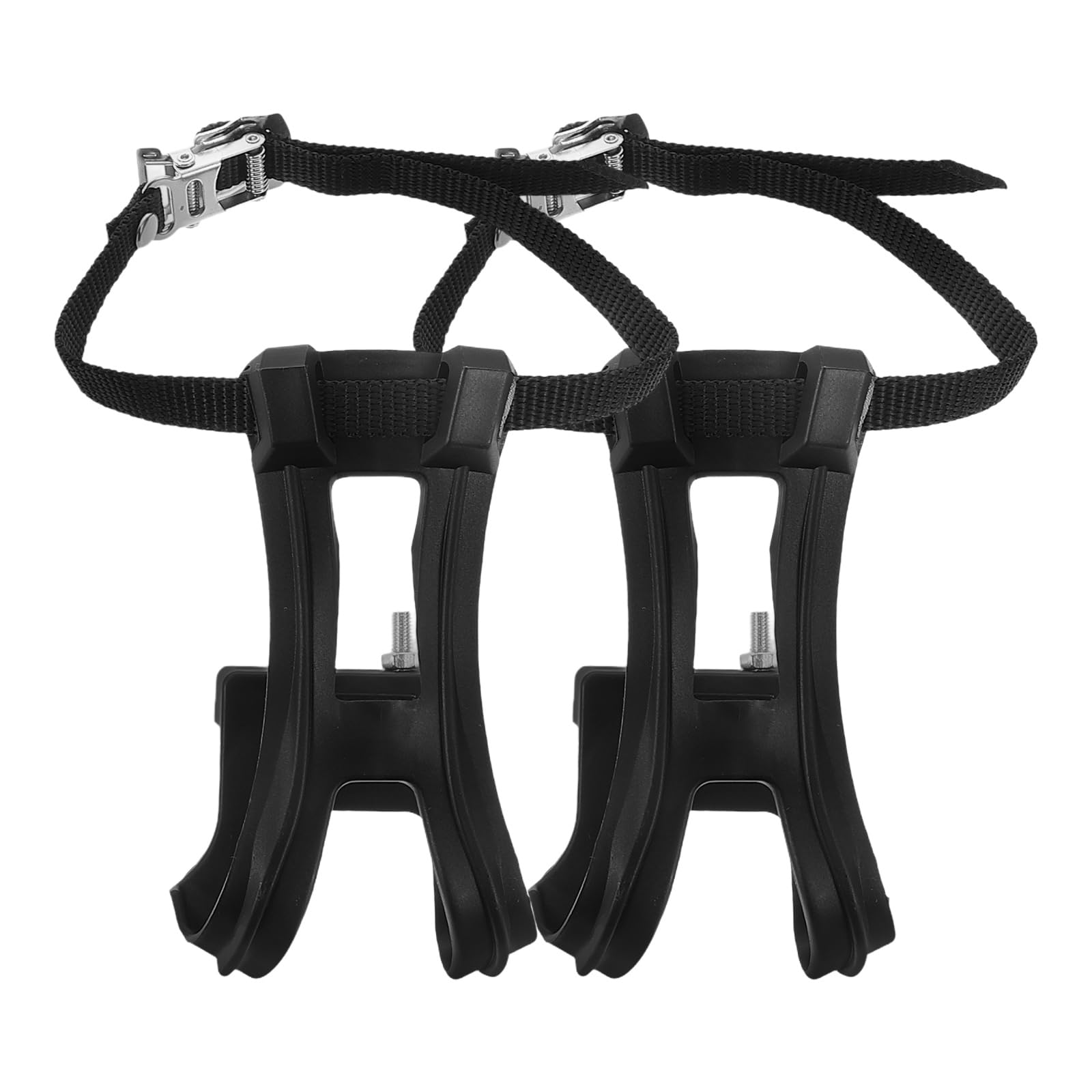 SEWACC Heavy Duty Nylon Bicycle Footrest Strips - Adjustable MTB Road Mountain Bike Pedal Straps Toe Clips Cages