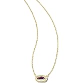 Kendra Scott Grayson Stone Pendant Necklace in Dichroic Glass, 14k Gold-Plated Brass, Fashion Jewelry for Women