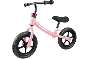 Elantrip Balance Bike, Lightweight Black Toddler Bike for 2 3 4 5 Year Old Boys, Birthday Gift Toys for 2-5 Year Old Boys and Girls, No Pedal Bikes for Kids with Adjustable Handlebar and seat
