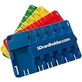 Micro Sd Card Holder Organizer 4-Pack (Assorted Colors)