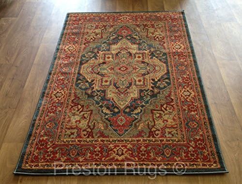 Preston Rugs Traditional Rug Oriental Persian Polypropylene 240 x 340 cm (7'10" x 11'2") Machine Made Blue