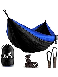 MalloMe Double Portable Camping Hammock - 27 Colors - Heavy Duty Tree Straps Included In Most Colors