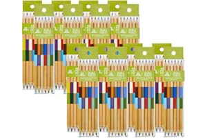 Kid Made Modern - Double Pointed Colored Pencils - 16 Packs Included - 12 Dual-Ended Colored Pencils Per Pack - 24 Unique Colors Per Pack - 192 Pencils In Total - For Adults & Kids - Pre-Sharpened