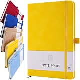 Lefute A5 Notebook PU Leather Soft Cover 200 Pages 21x14cm Neon Orange
