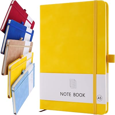 Lefute A5 Notebook PU Leather Soft Cover 200 Pages 21x14cm Neon Orange