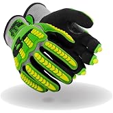 MAGID T-REX HPPE Construction Impact Gloves, ANSI Level A5, 1 Pair | TRX441, Lightweight, Sandy Nitrile Palm Coating, Breathable Shell, 13-Gauge, Abrasion and Puncture Resistance, Size 6/XS