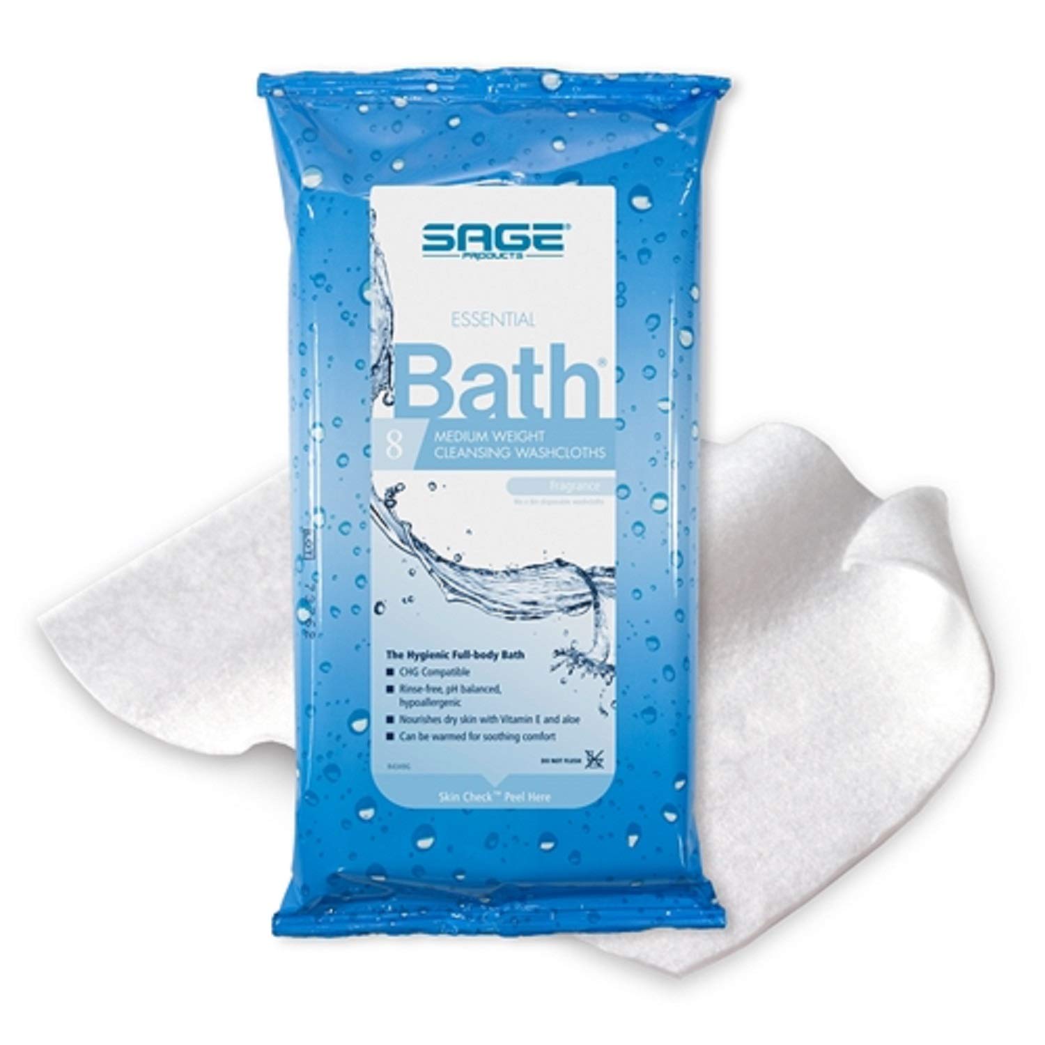 Comfort Bath Cleansing Washcloths, 8 Pack of 8 Washcloths: Beauty