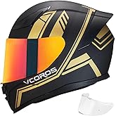VCOROS Motorcycle Full Face Helmet for Unisex-Adults DOT Approved WS-609 Motorbike Street Bike Racing Helmets