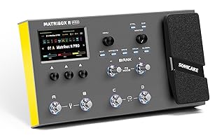 SONICAKE Matribox II Pro - Multi Effects Guitar Pedal with Expression, 240+ Built-in Guitar Effects, Amp Modeling, IR Cabinet Simulation, FX Loop, MIDI Stereo OTG USB Audio Interface Color TouchScreen