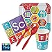 Science Party Supplies - Deluxe Kit for 16 - Paper Plates, Napkins, Cups, Table Cover