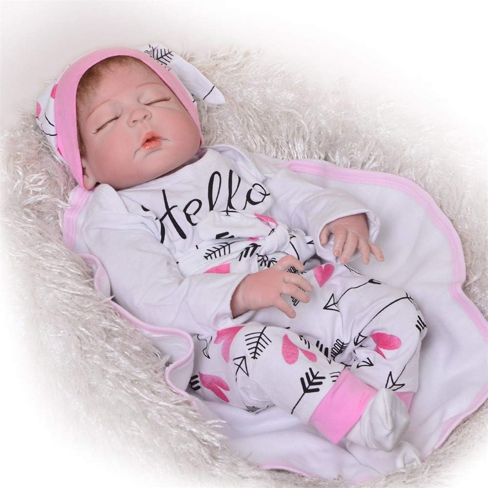 Prezzo GUALA 22 Pollici Really Really Realistic Reborn Baby Dolls Lavabile Sleeping Doll Full Body Soft Silicone Vinile Realistico Giocattolo Appena Nato Migliore Regalo per i Bambini Offerte