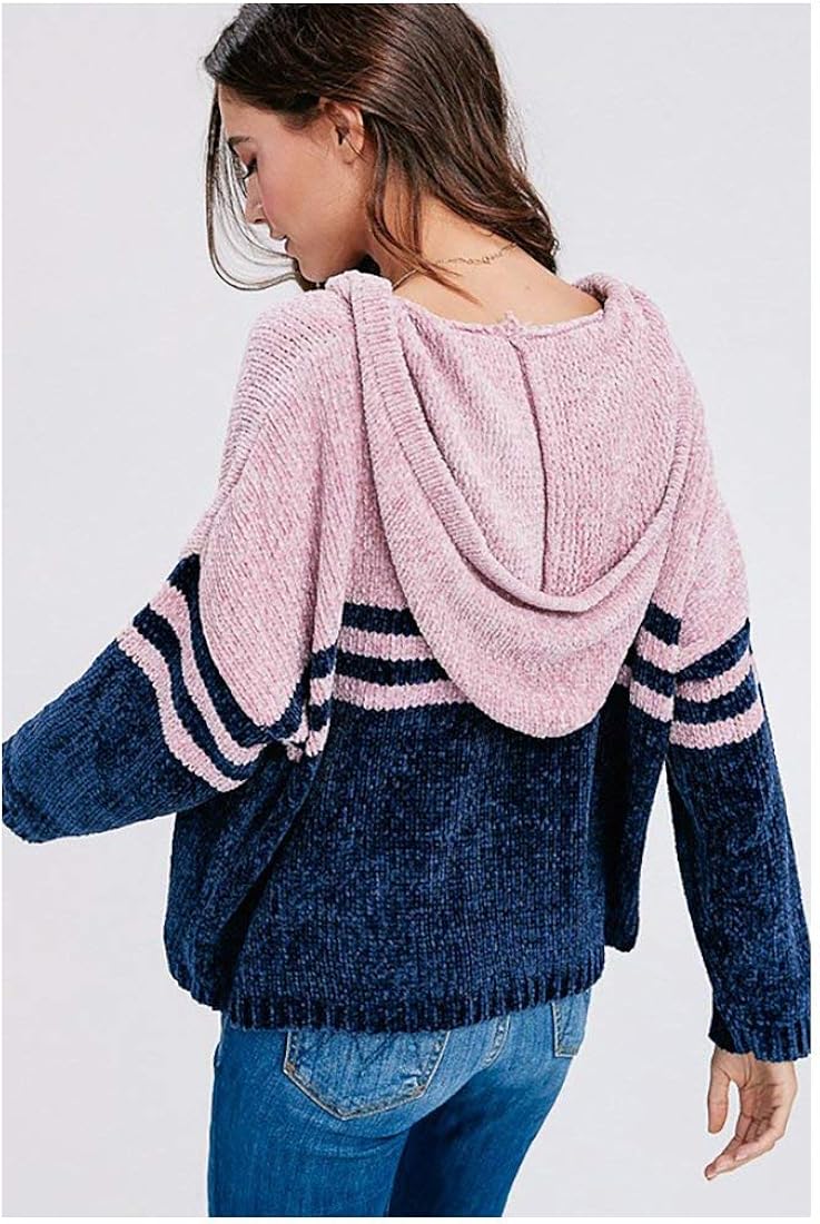 chenille hooded sweater