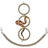 Gucvdnple 2 Pcs Snake Climbing Accessories, Reptile &amp; Snake Climbing Ring Set with Suction Cups, Enrichment Toy for Ball Python, Corn Snake, Bearded Dragon, Lizard Tank Accessories