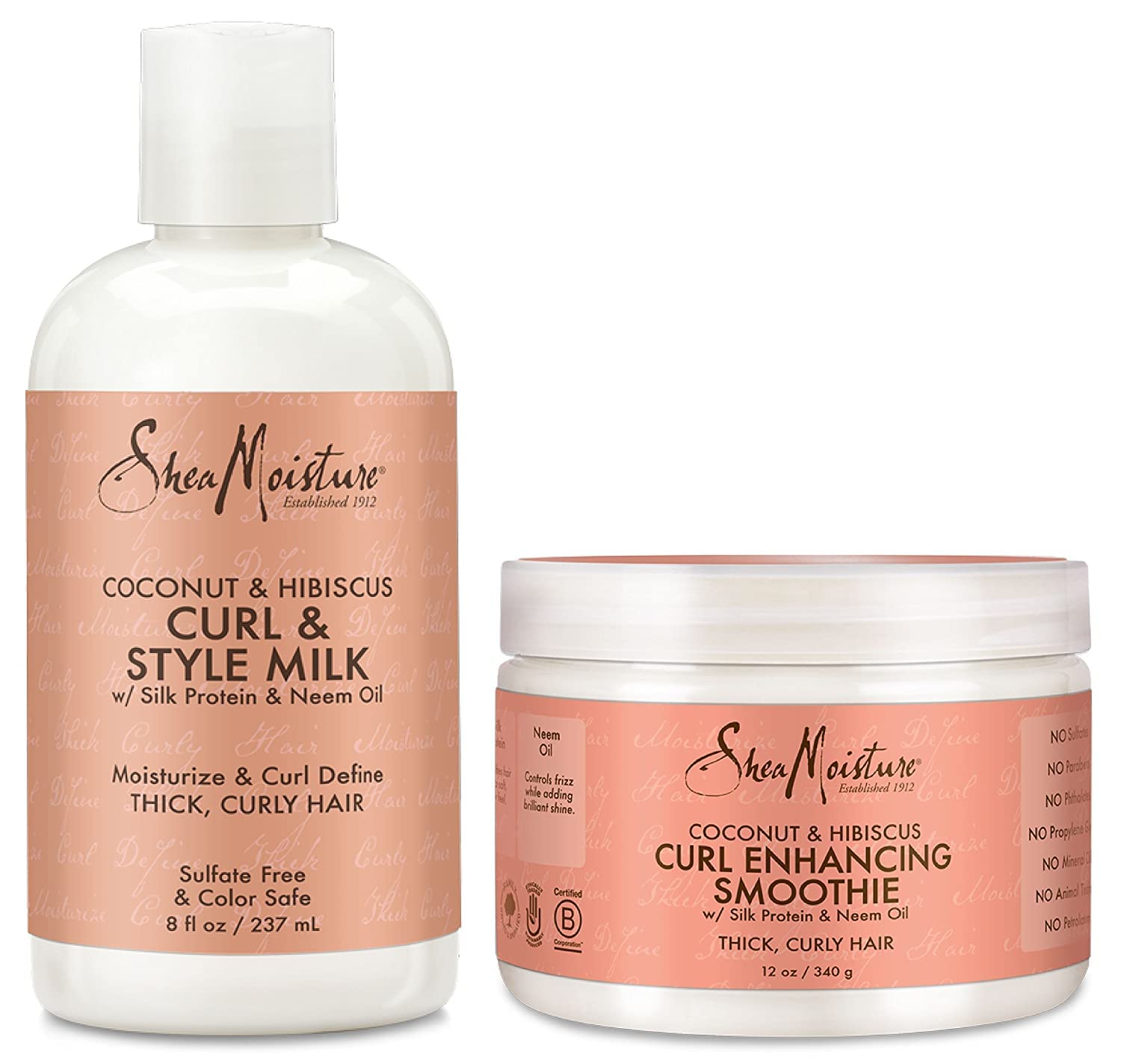 Shea Moisture / Coconut and Hibiscus / Curl & Style Milk / Curl Enhancing Smoothie / Gift Set / Deal