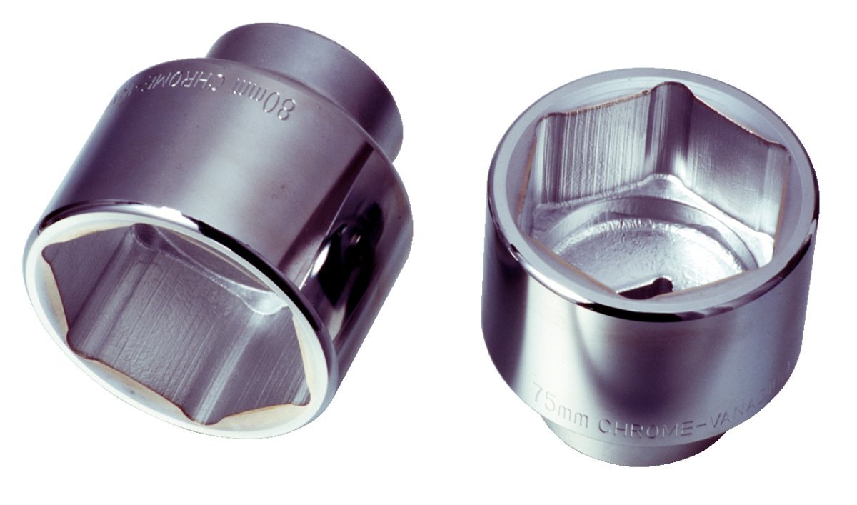 KS Tools 911.1002 - Short Impact Socket 1'', 82 mm - Short Version - Chrome Vanadium - Satin Finish