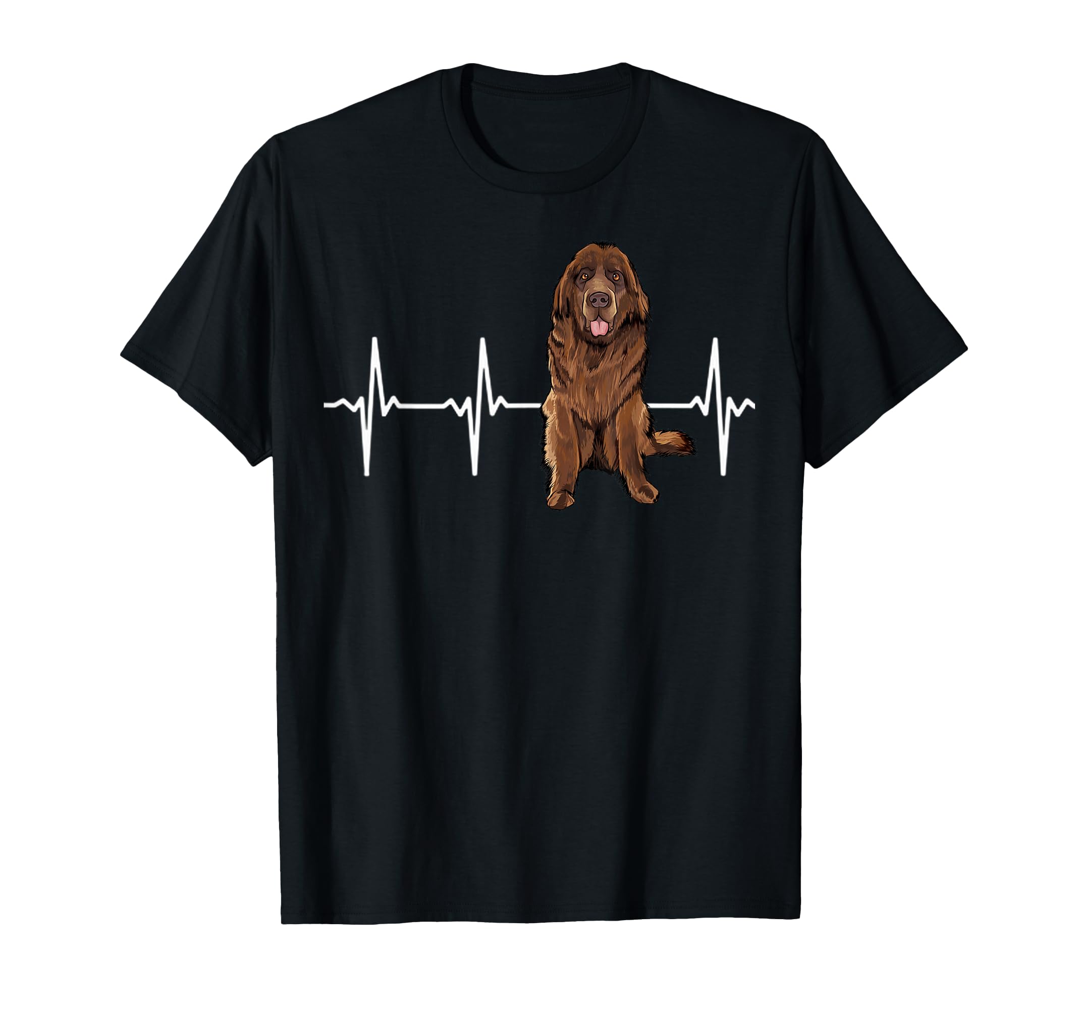 Newfoundland Heartbeat Dog Lover T-Shirt