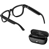 LOKMAT Smart Camera Glasses with 3600mAh Charging Case, 6-Axis EIS Stabilization, 8MP Video Recording, Dual-Mic ENC Noise Cancelling, AI Voice Assistant 4K HD Smart Glasses