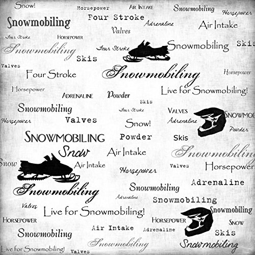 Snowmobiling Live for (35676) 12 inch x 12 inch Scrapbook Paper - 1 Sheet