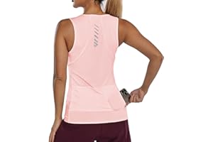 Wulibike Sleeveless Cycling Jersey Women Runing Shirts Vest Bike top Summer Biking Tank with 4 Pockets, Pink-1, Medium