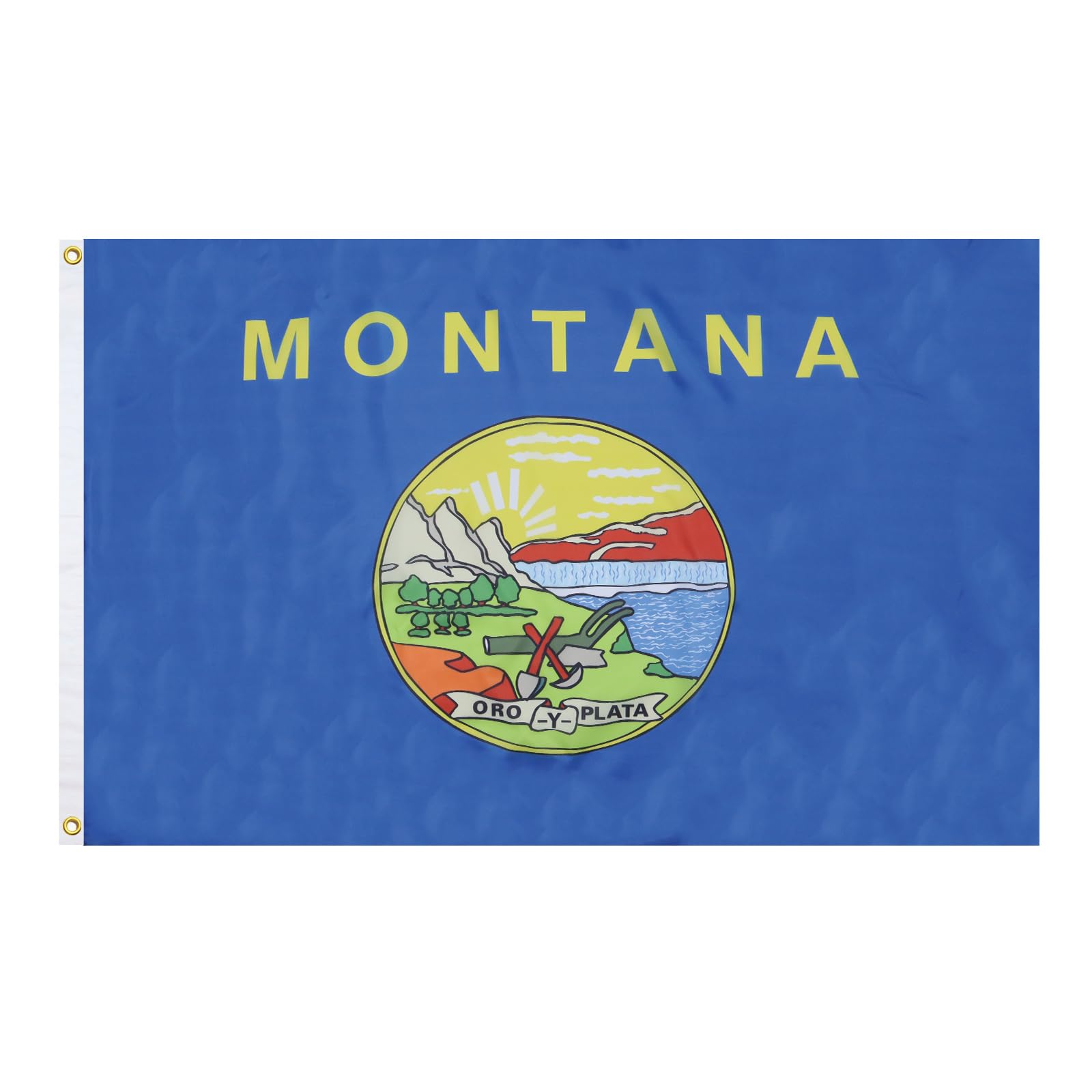 AZ FLAG - Montana Flag - 3x5 Ft - Light Polyester Us State Of Montana Banner with Two Brass Eyelets - Fade Resistant - Vivid Colors - 3' x 5' Feet - 150x90 Cm