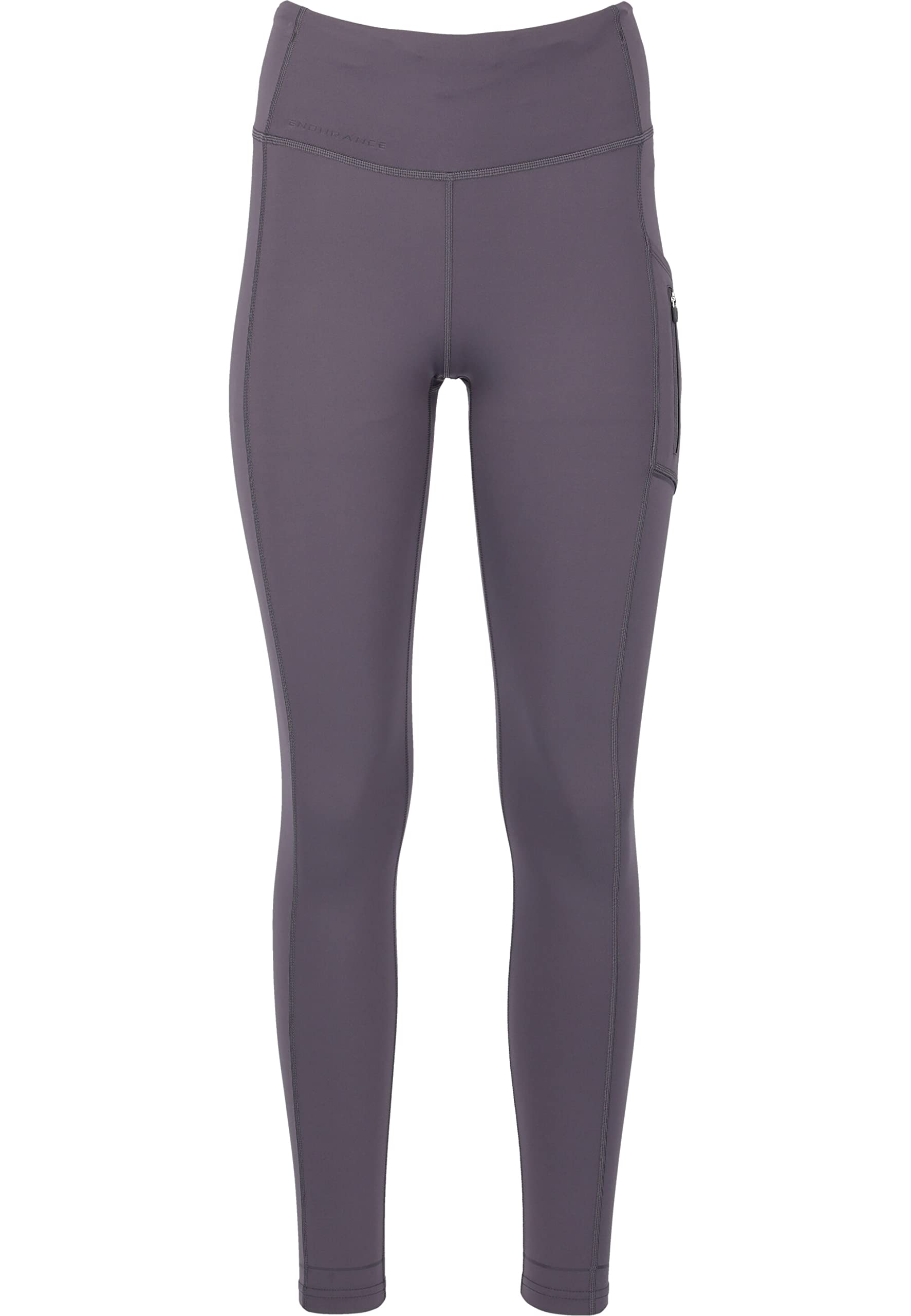 ENDURANCE Thadea Pocket XQL Women's Functional Tights with Practical Mobile Phone Side Pocket, 1117 Shark, 10