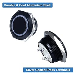 DMWD 2pcs 19mm Metal Momentary Push Button Switch