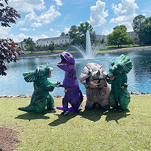 MXoSUM Inflatable Dinosaur Costume Blow up Triceratops Costumes for